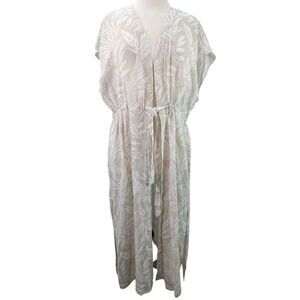 Coastal Comfort Womens Beach Cover ‎ Sz XL Drawstring Tie Lightweight Maxi  Lgth
